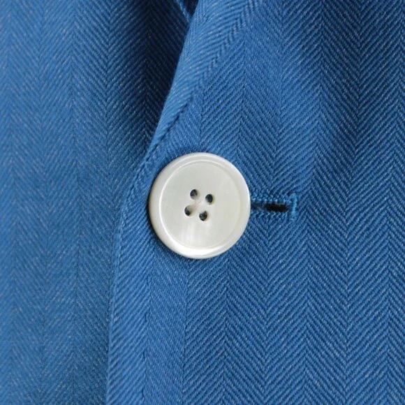 Cardinal of Canada NWOT Wool / Silk Sport Coat Size 40R US In Blue Herringbone